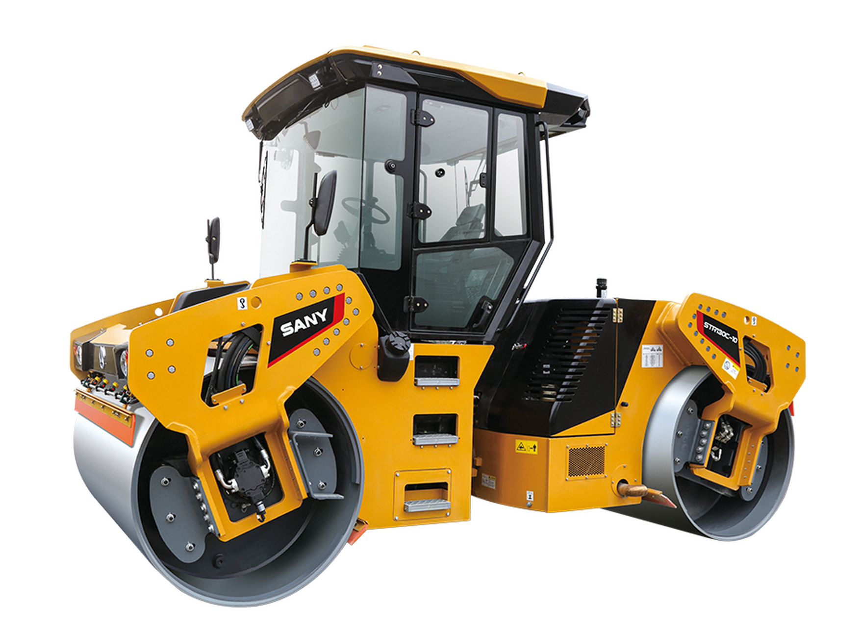 三一重工str130c-10c国四13吨双钢轮压路机具有压的更快,压的更平